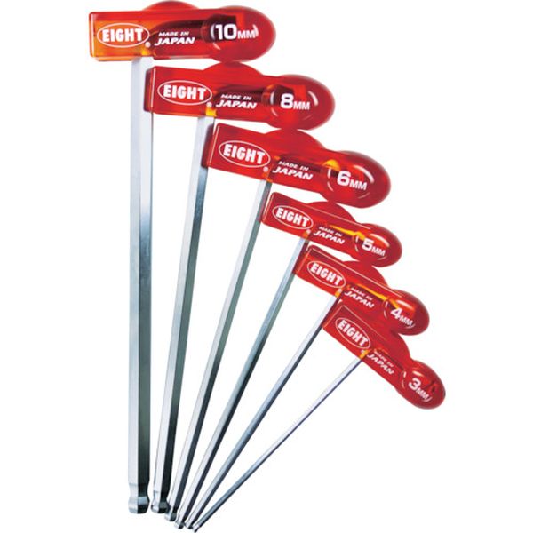 T型 六角棒スパナ テーパーヘッド 分離可能樹脂ハンドル