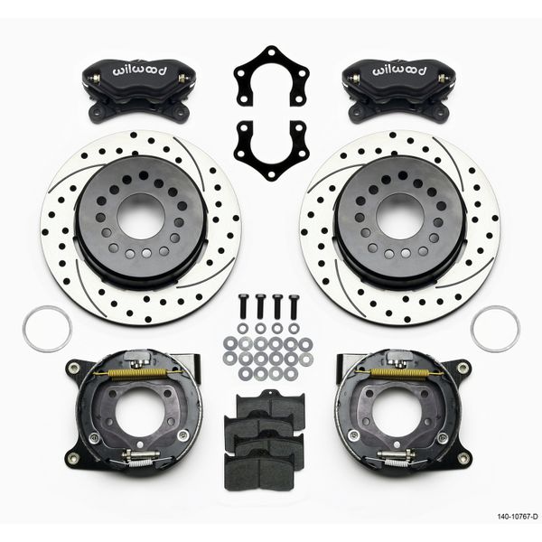 Forged Dynalite P/S Park Brake Kit Drilled Mopar/Dana 2.50in Off w/Snap Ring Bearing