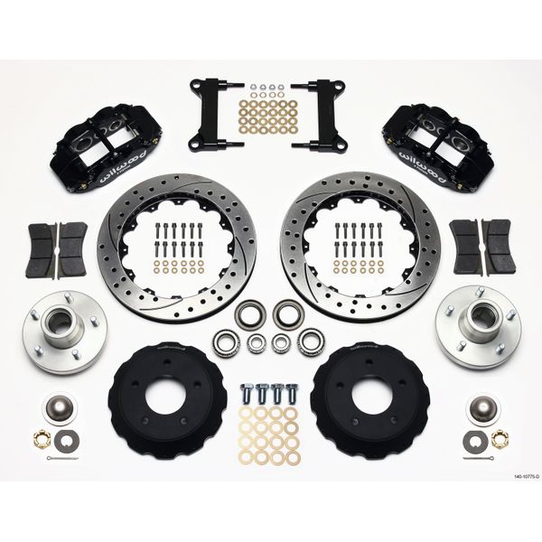 Narrow Superlite 6R Front Hub Kit 13.06in Drilled Chevy C-10 60-87 CPP Drop Spindle