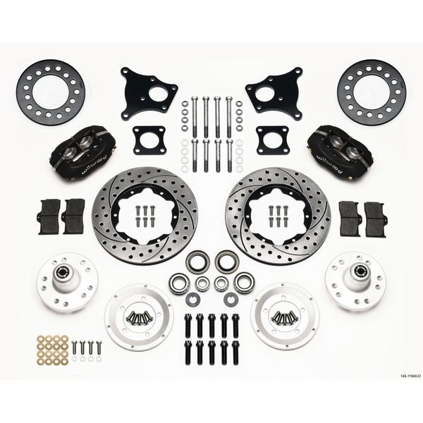 Forged Dynalite Front Kit 11.00in Drilled AMC 71-76 OE Disc w/o Bendix Brakes