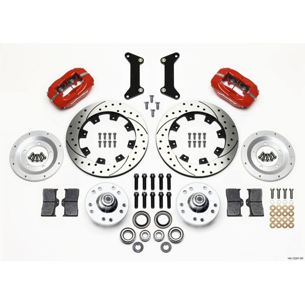 Forged Dynalite Front Kit 12.19in Drilled Red 79-87 GM G Body
