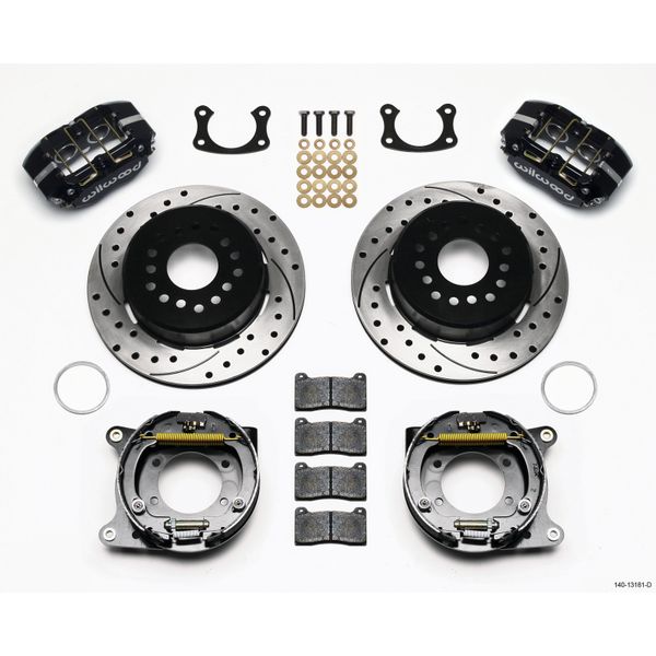 Dynapro Lug Mount P/S Park Brake Kit Drilled New Big Ford 2.50in Offset