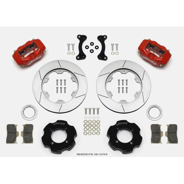 Forged Dynalite Front Hat Kit 11.00in GT Rotor Red 95-05 Miata