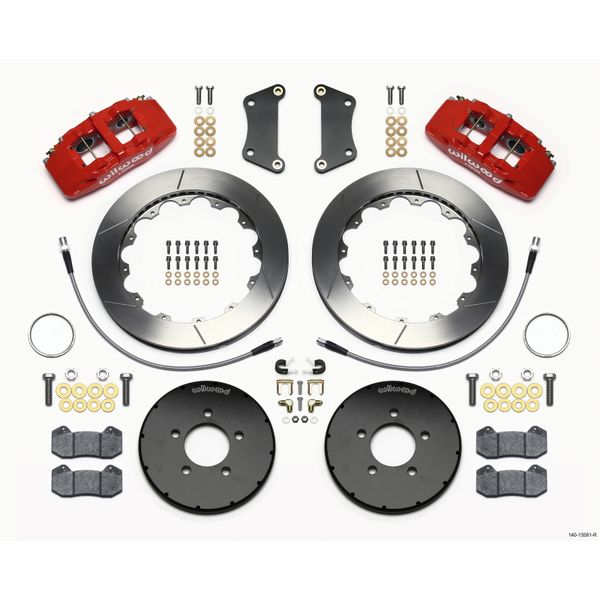 Dynapro 6 Front Hat Kit 12.88in Red 2005-Up Mazda 3 w/ Lines