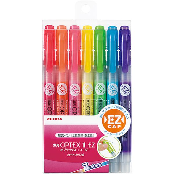 WKS117C 459-4940  蛍光ペン 蛍光オプテックス1-EZ 7色セット