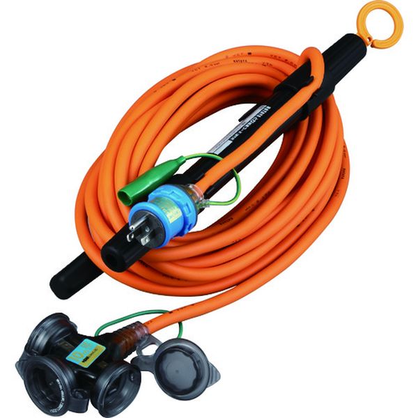 防雨型２Ｐ・２Ｐ接地付兼用とび延長コード　１０ｍ