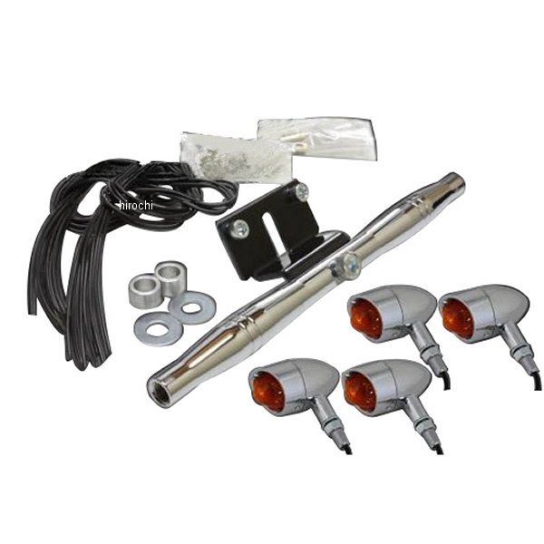 ビレットウィンカーキット ステーカラー:メッキ ビラーゴ250 メッキ