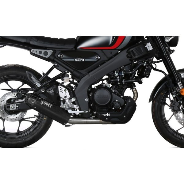 フルエキゾースト HR-1 触媒付き 22年-24年 XSR125 ステンブラック/カーボンエンド