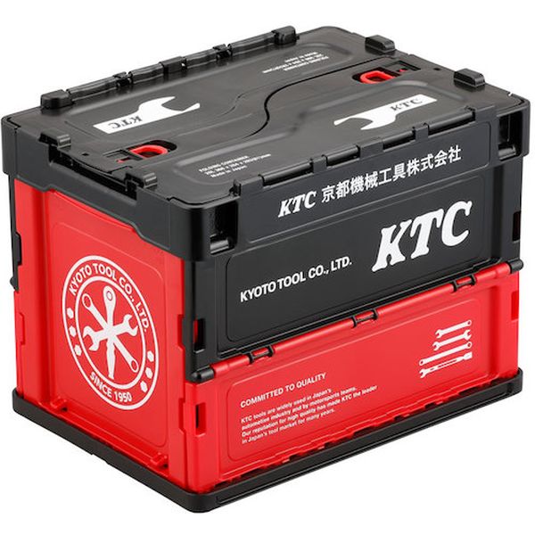YG195BK 420-5624  KTC折り畳みコンテナ 20L (ブラック)