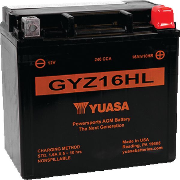 GYZ16HL High Performance Maintenance Free AGM 12-Volt Battery
