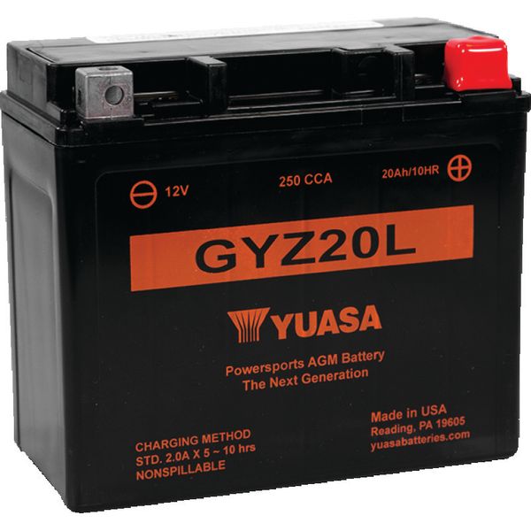 GYZ20L High Performance Maintenance Free AGM 12-Volt Battery
