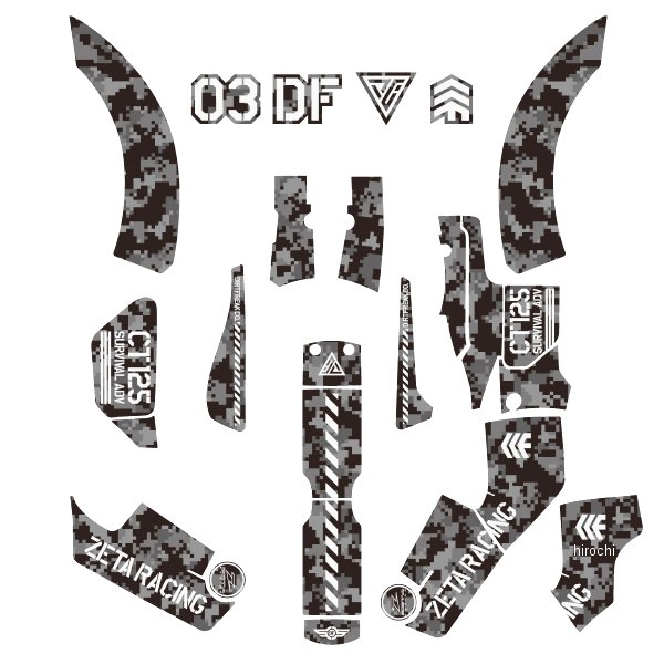 グラフィックキット ホンダ CT125 ブラックカモ