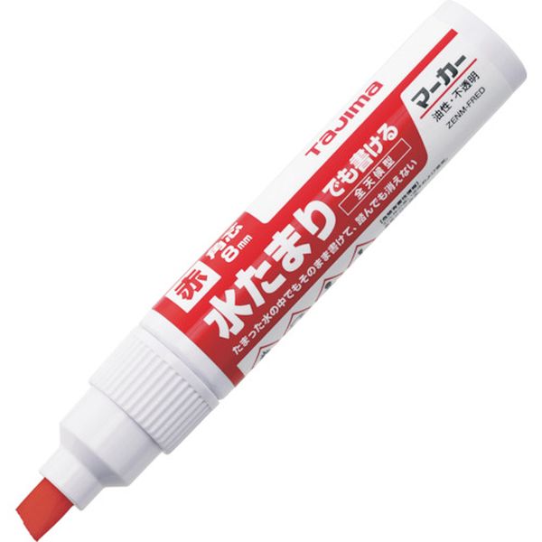 ZENMFRED 416-9242  全天候マーカー赤＜太字・角芯＞