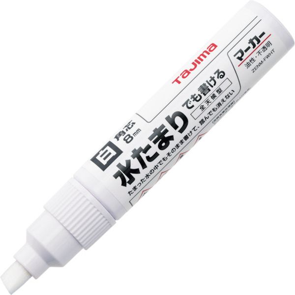 ZENMFWHT 416-9232  全天候マーカー白＜太字・角芯＞