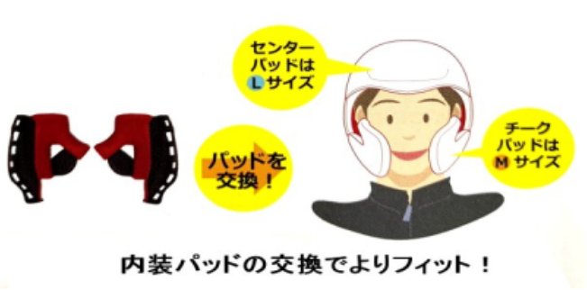 自分にフィットするヘルメットに調整可能！